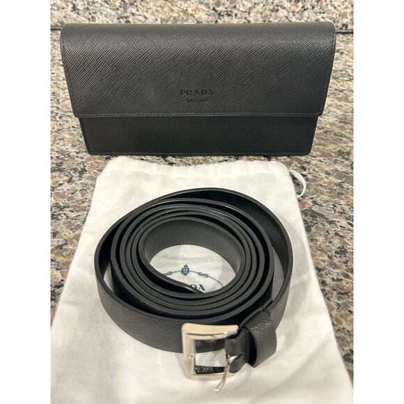 Prada Seffiano Leather Belt Bag Size 44 Belt SPB-SAL (346529) - Picture 1 of 14